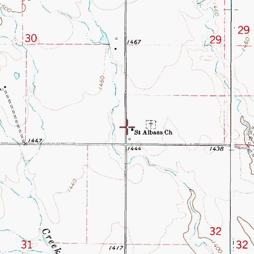 Topographic Map of Saint Albans Church, SD