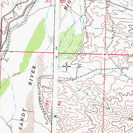 Topographic Map of Tom Brown Canyon, AZ