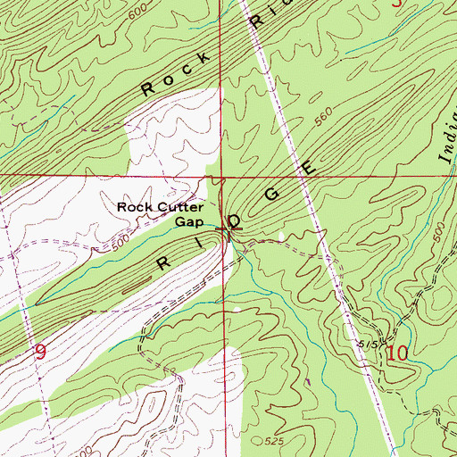 Topographic Map of Rock Cutter Gap, AL
