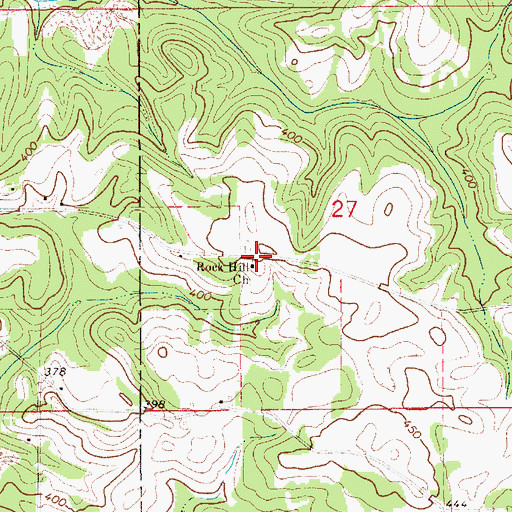 Topographic Map of Rock Hill Church, AL