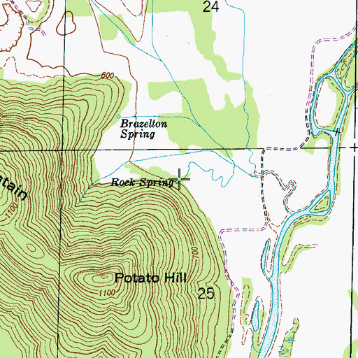 Topographic Map of Rock Spring, AL