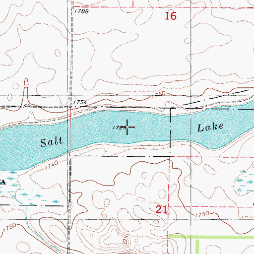 Topographic Map of Salt Lake, SD