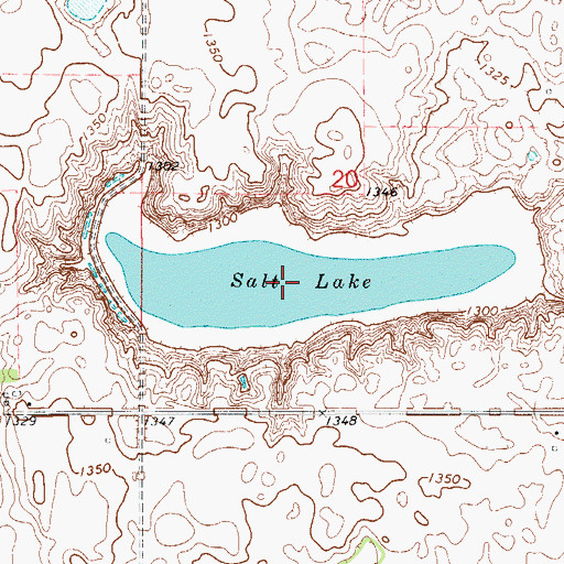 Topographic Map of Salt Lake, SD