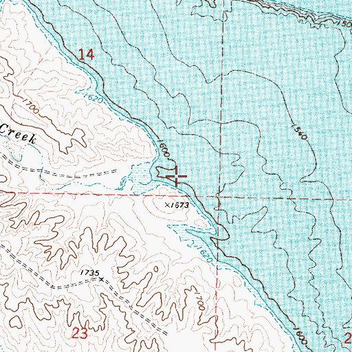 Topographic Map of Sand Creek, SD