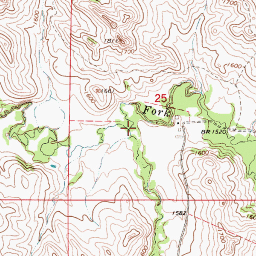 Topographic Map of Sand Creek, SD