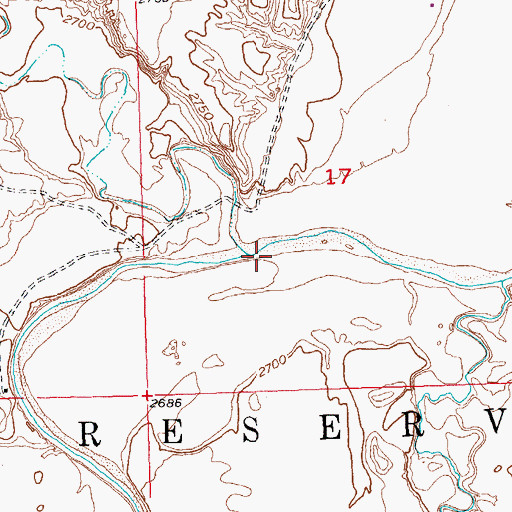Topographic Map of Sand Creek, SD