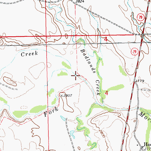 Topographic Map of Sand Creek, SD