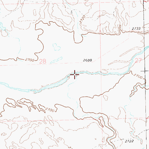 Topographic Map of Sand Creek, SD