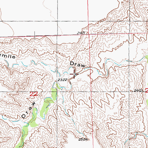 Topographic Map of Sand Draw, SD