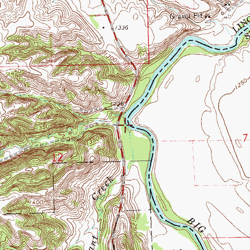 Topographic Map of Sargeant Creek, SD