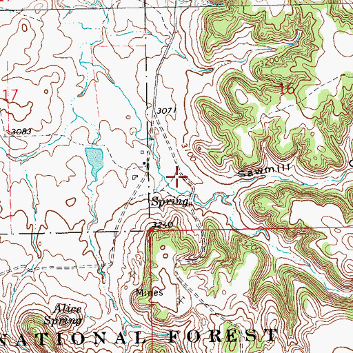 Topographic Map of Sawmill Canyon, SD
