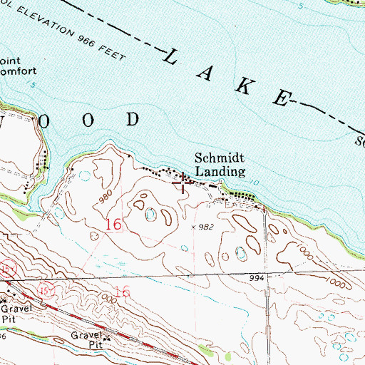 Topographic Map of Schmidt Landing, SD
