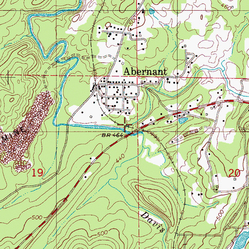 Topographic Map of Rockcastle Creek, AL