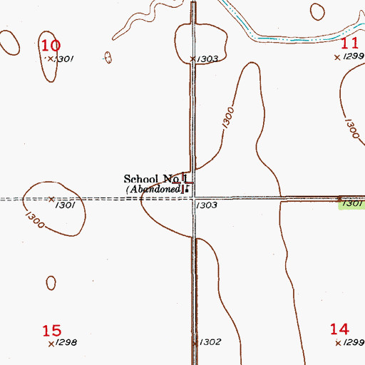 Topographic Map of School Number 1, SD