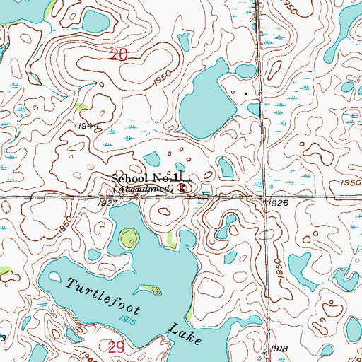 Topographic Map of School Number 1, SD