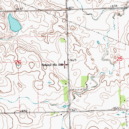 Topographic Map of School Number 103, SD