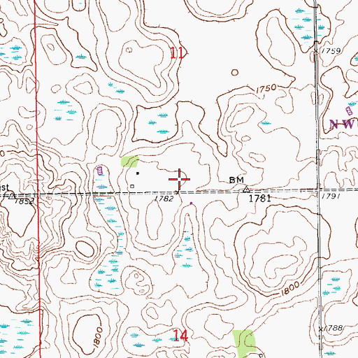 Topographic Map of School Number 142, SD