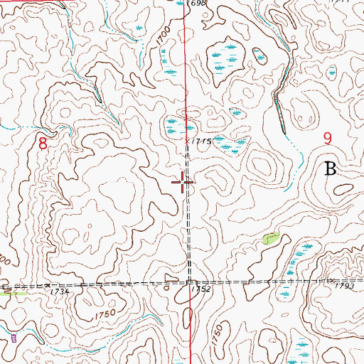 Topographic Map of School Number 143, SD