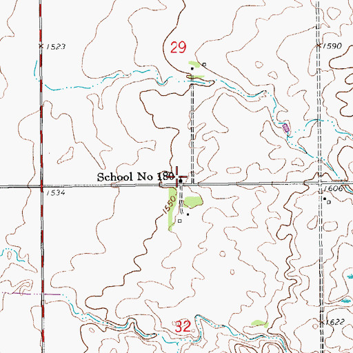 Topographic Map of School Number 180, SD