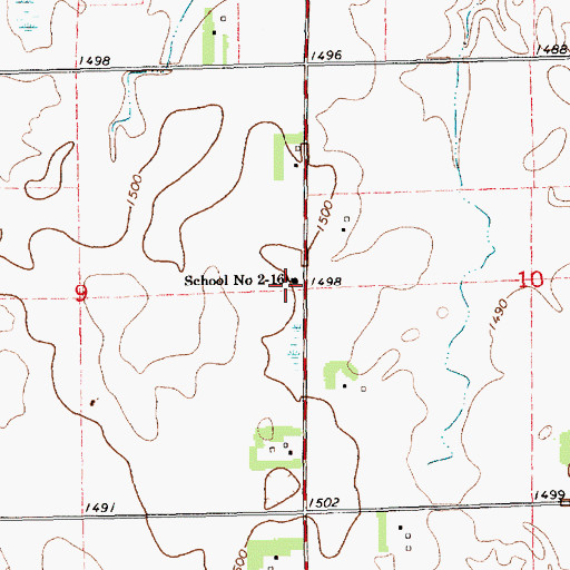 Topographic Map of School Number 2-16, SD