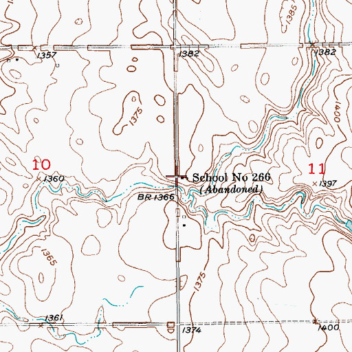 Topographic Map of School Number 266, SD