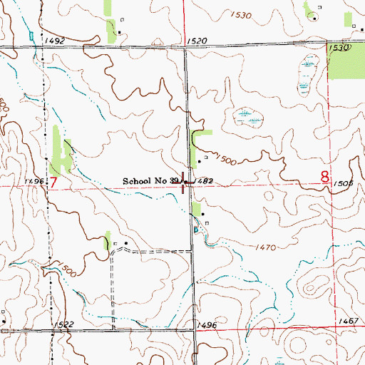 Topographic Map of School Number 39, SD