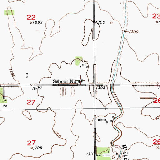 Topographic Map of School Number 4, SD