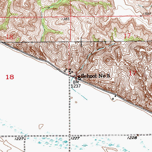 Topographic Map of School Number 5, SD