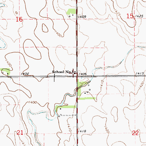 Topographic Map of School Number 5, SD