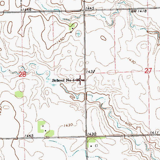 Topographic Map of School Number 5-16, SD