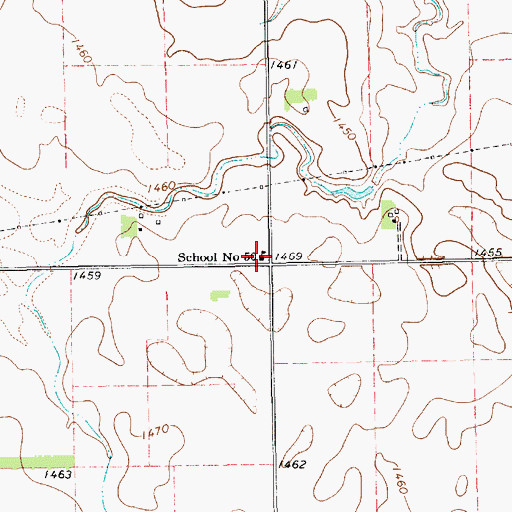 Topographic Map of School Number 50, SD