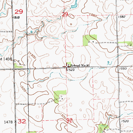 Topographic Map of School Number 81, SD