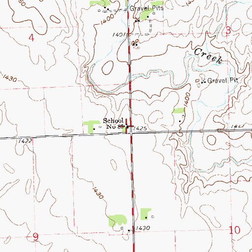 Topographic Map of School Number 85, SD