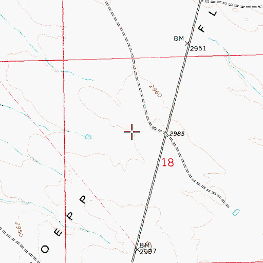 Topographic Map of Schoepp Flat, SD