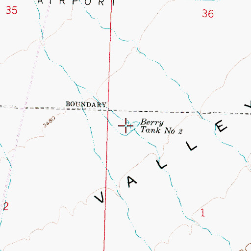 Topographic Map of Berry Tank Number Two, AZ