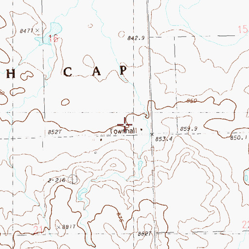 Topographic Map of Scotch Cap School, SD