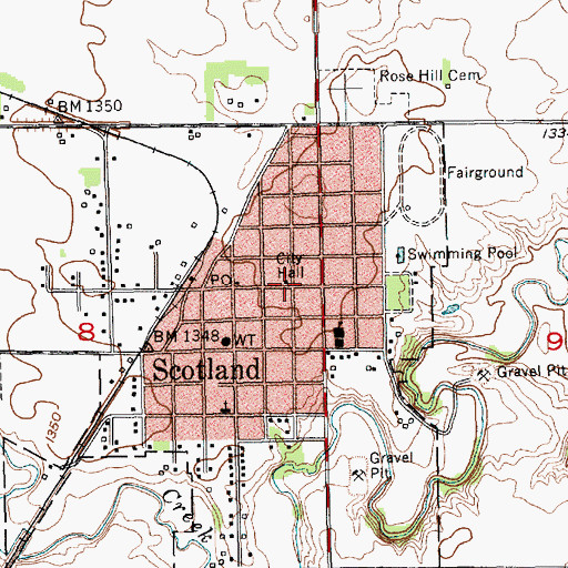 Topographic Map of Scotland, SD