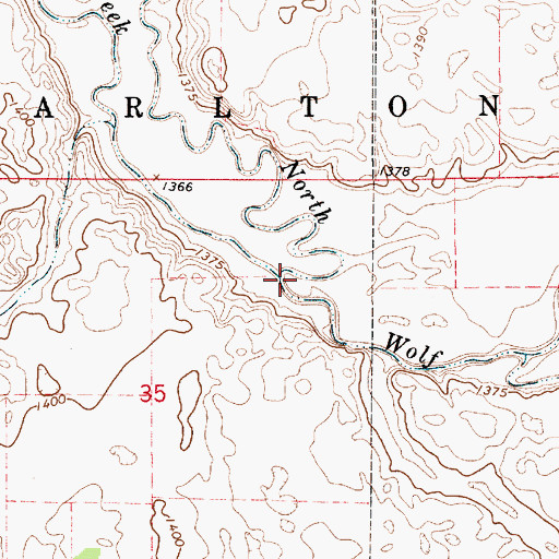 Topographic Map of Shaefer Creek, SD