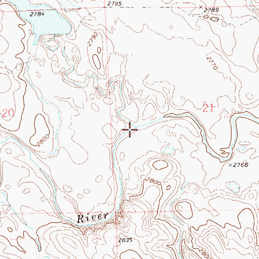 Topographic Map of Sheep Creek, SD