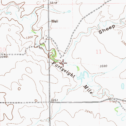 Topographic Map of Sheep Draw, SD