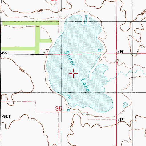 Topographic Map of Silver Lake, SD