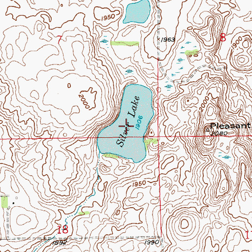 Topographic Map of Silver Lake, SD