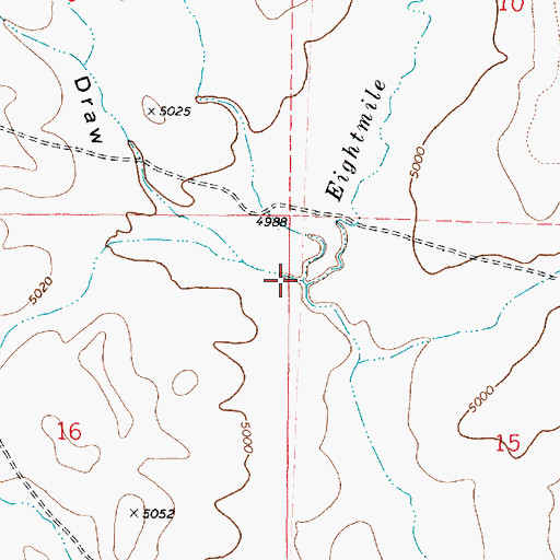 Topographic Map of Tom Lockett Draw, AZ