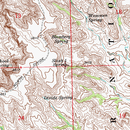 Topographic Map of Slash Five Spring, SD