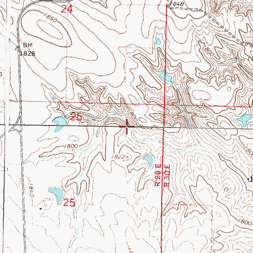 Topographic Map of Smelser Creek, SD