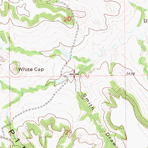 Topographic Map of Smith Draw, SD