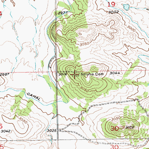 Topographic Map of Snoma Finnish Cemetery, SD