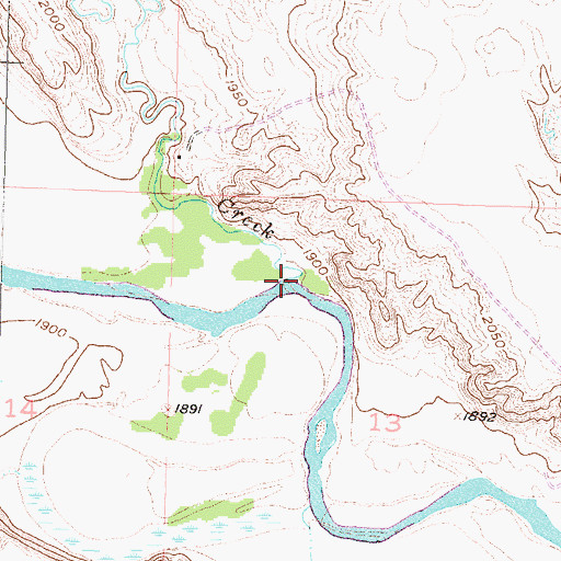 Topographic Map of Soldier Creek, SD