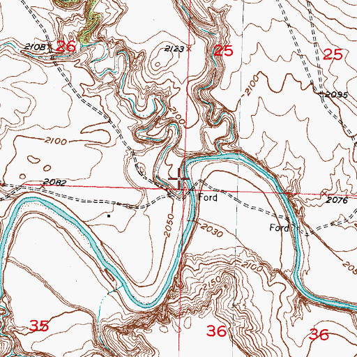 Topographic Map of Sophia Creek, SD
