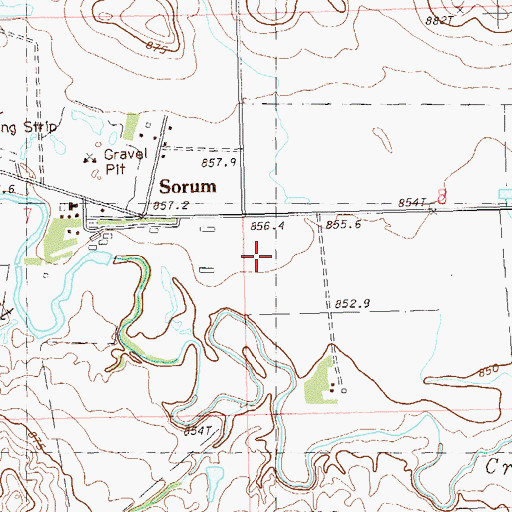 Topographic Map of Sorum, SD